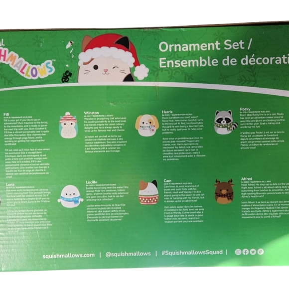 Original Squishmallows Holiday Ornament Set - 8 Pack - Picture 2 of 12